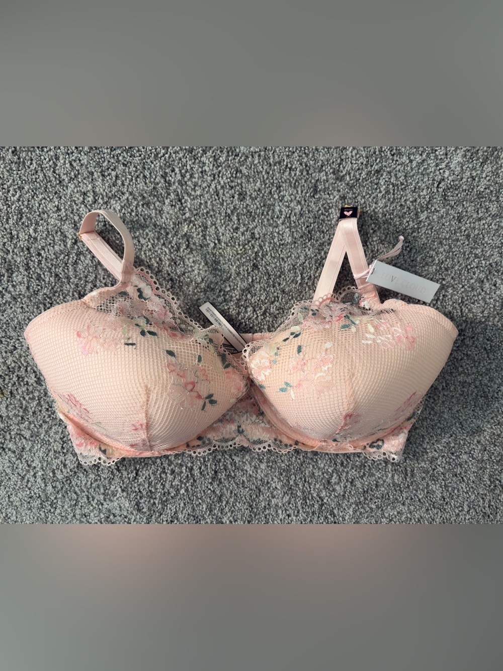 Victorias Secret Embroidered Sheer Floral 40DDD